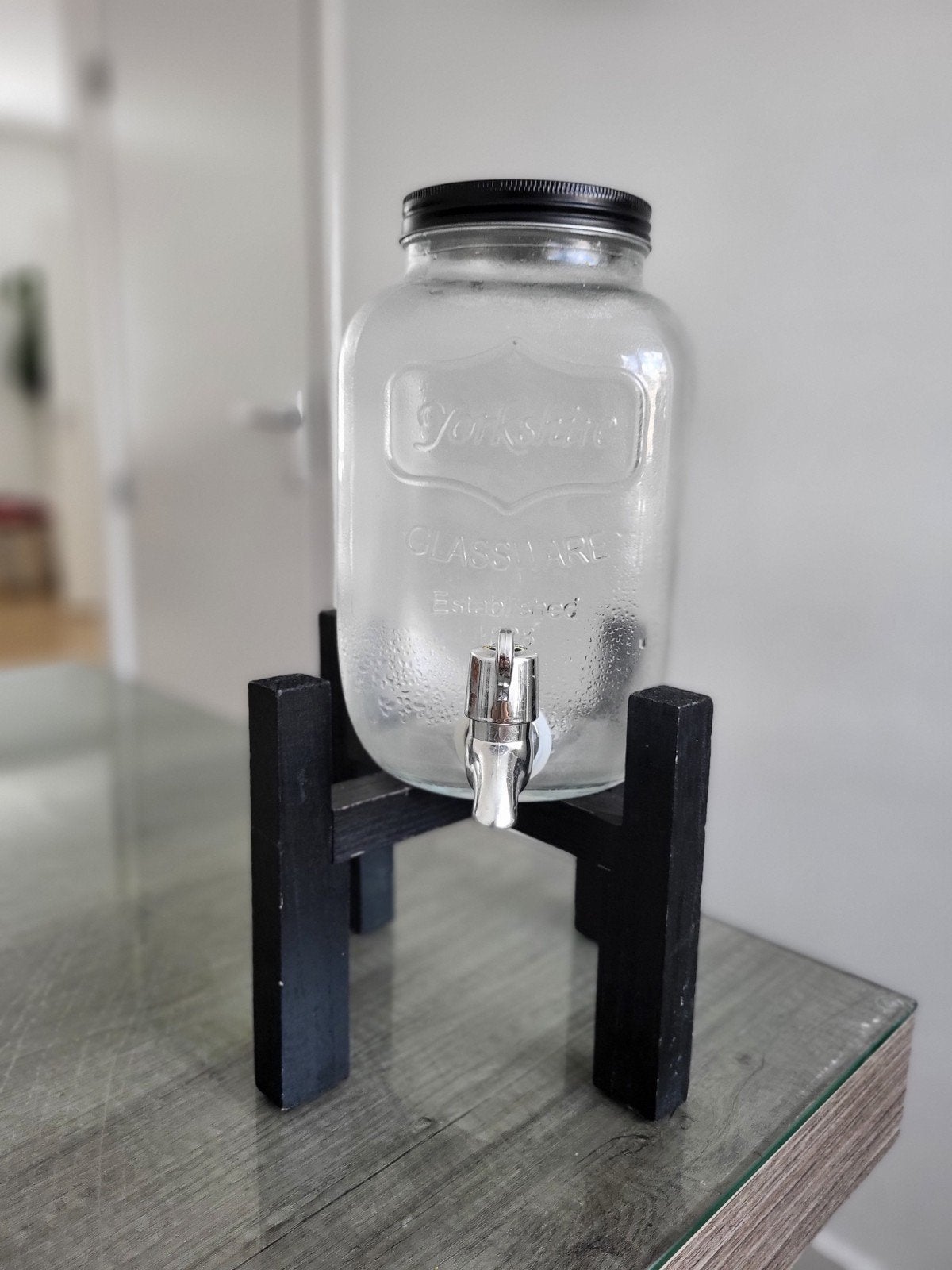 Yorkshire Glassware drankdispenser van glas 🍃, Overige typen, Ophalen of Verzenden, Zo goed als nieuw, Glas