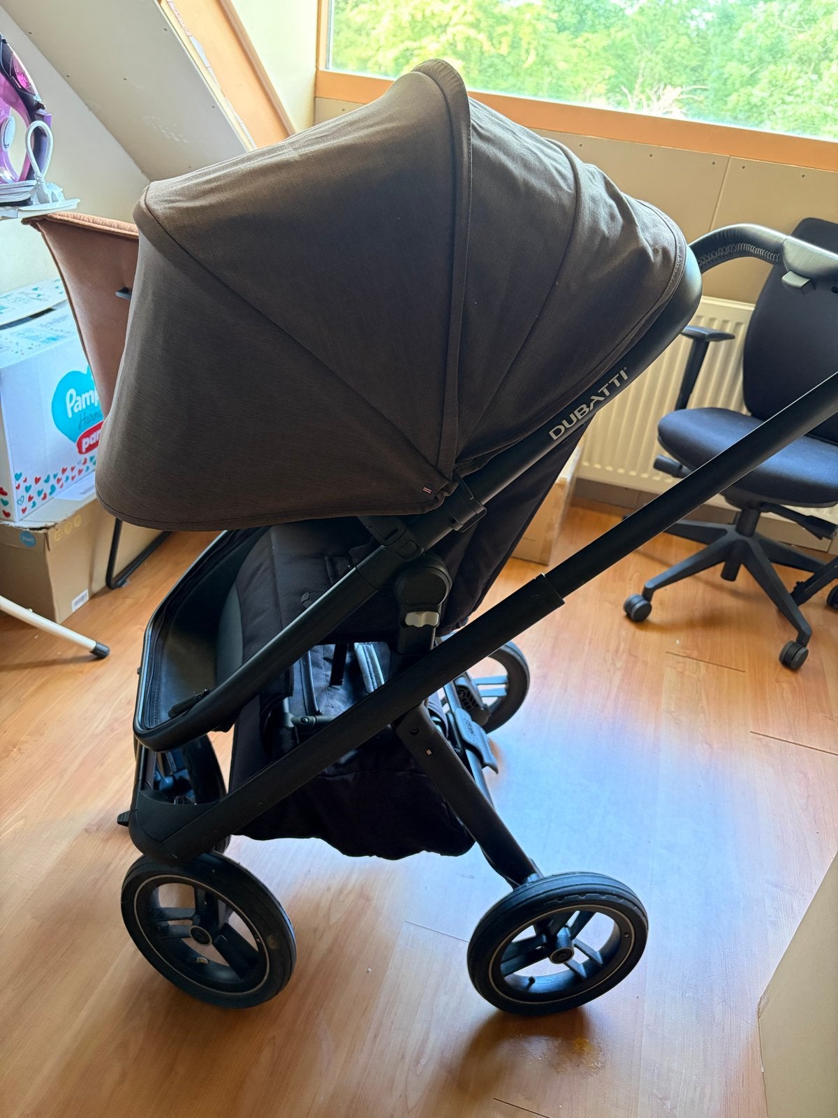 Dubatti kinderwagen met reiswieg en zitje - GRATIS, Ophalen, Gebruikt, Overige merken, Verstelbare rugleuning