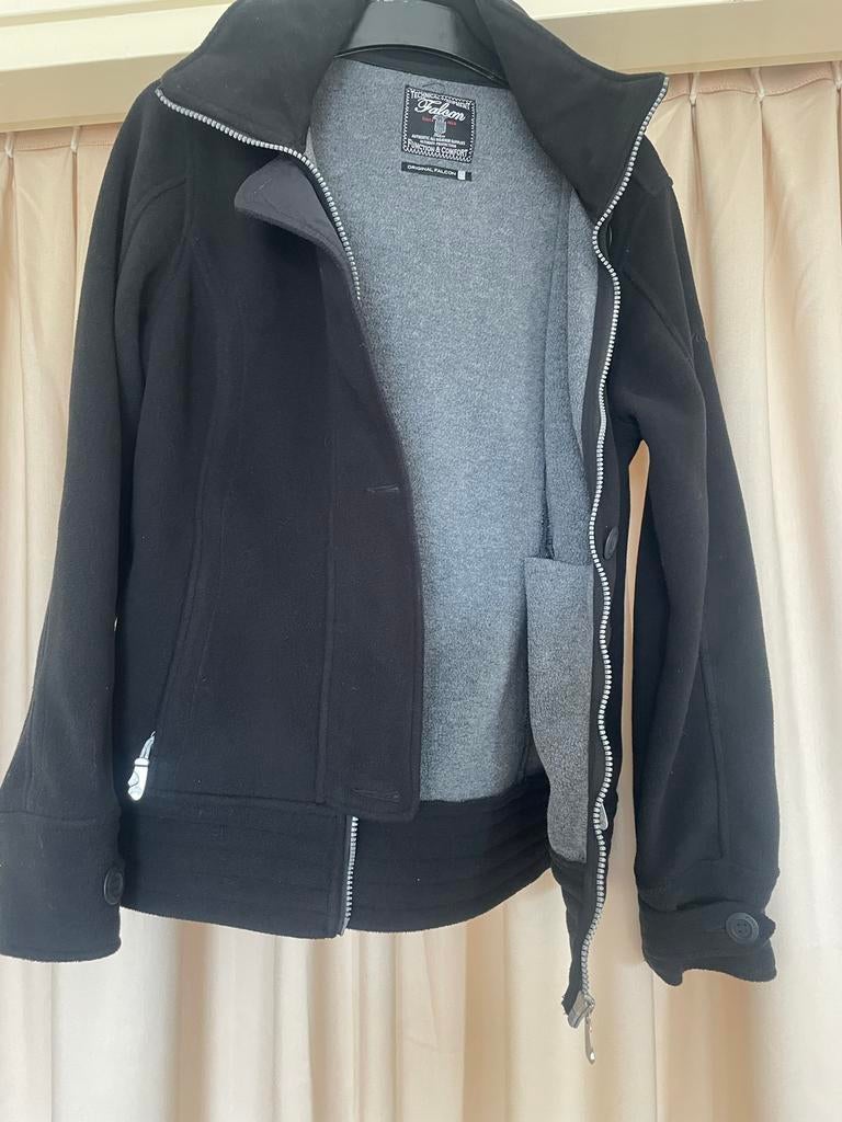 Falcon Jack - Zwart / grijs  Fleece trui/ jack, Ophalen of Verzenden, Gedragen, Overige maten, Zwart