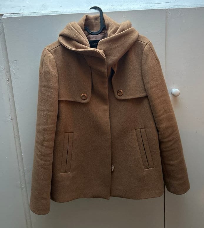 Nieuwe Zara Basic jas M met 50% wol, Ophalen of Verzenden, Nieuw, Maat 38/40 (M), Bruin
