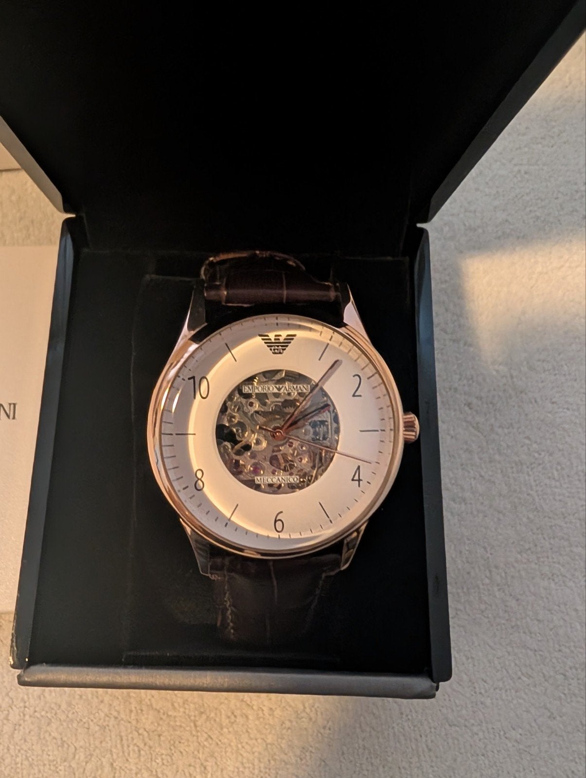 Emporio Armani Automatic Herenhorloge - Mechanisch Skelet, Overige merken, Leer, Staal, Polshorloge