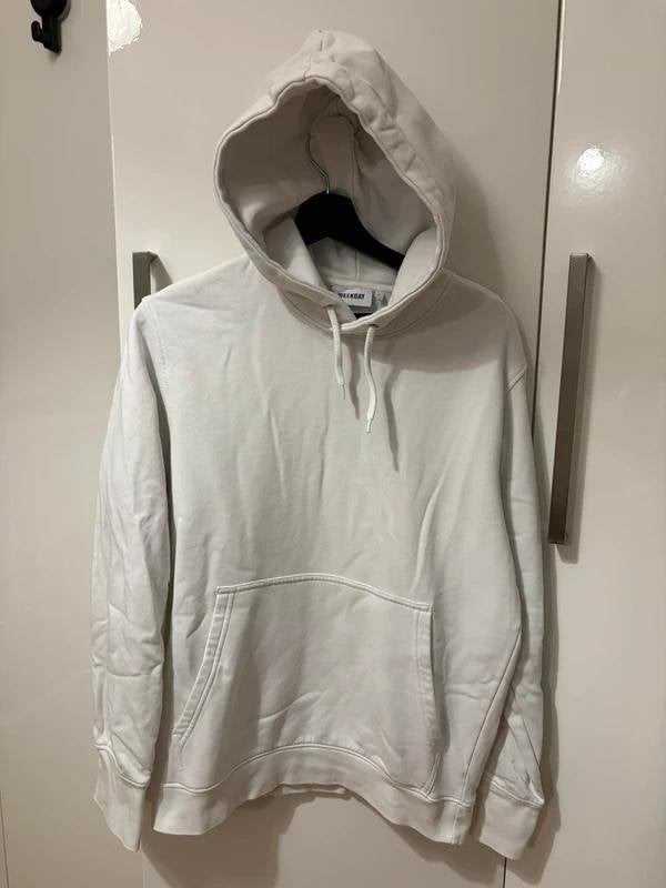 oversized hoodie wit van Weekday Maat S, Wit, Weekday, Ophalen of Verzenden, Zo goed als nieuw