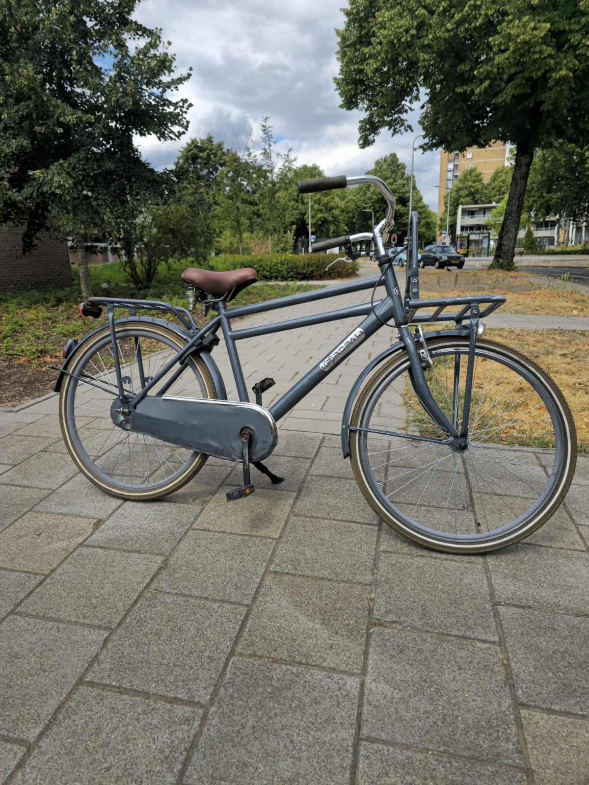 Degelijke popal transportfiets met voordrager, Fietsen en Brommers, Fietsen | Dames | Damesfietsen, Terugtraprem, Ophalen, Overige merken