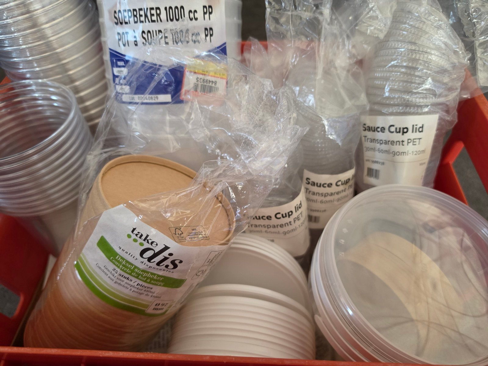 Diverse plastic bekers en deksels voor horeca/evenementen, Overige typen, Ophalen of Verzenden, Nieuw, Kunststof