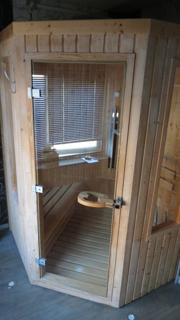 Infrarood Sauna (Hoekmodel 150 x 150), Ophalen, Gebruikt, Infrarood, Complete sauna
