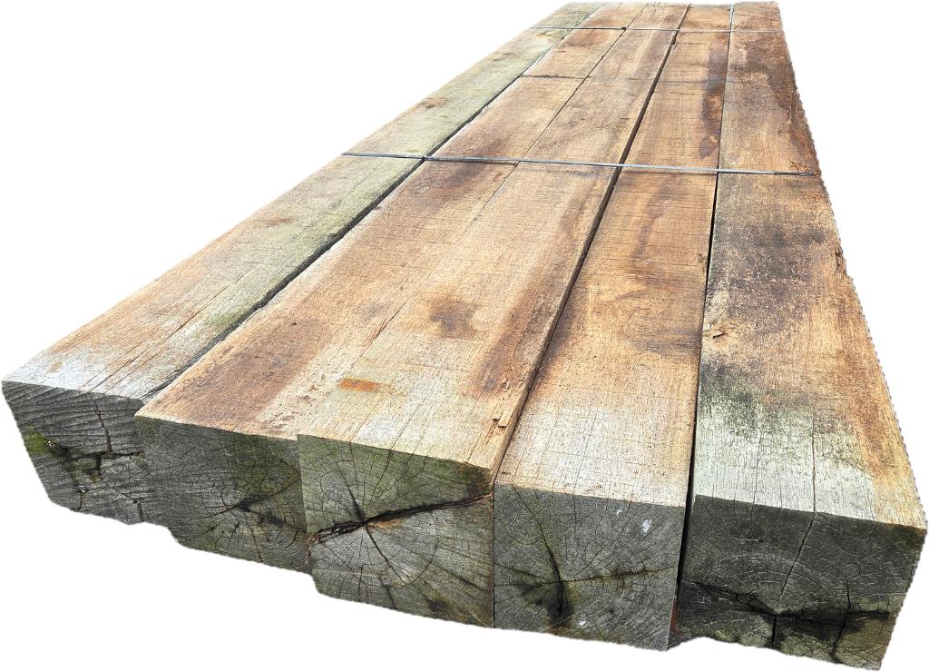 5 Hardhouten palen / balken 20x20 cm - 4.00 m lang- nr: HB51, Tuin en Terras, Palen, Balken en Planken, Ophalen, 250 cm of meer