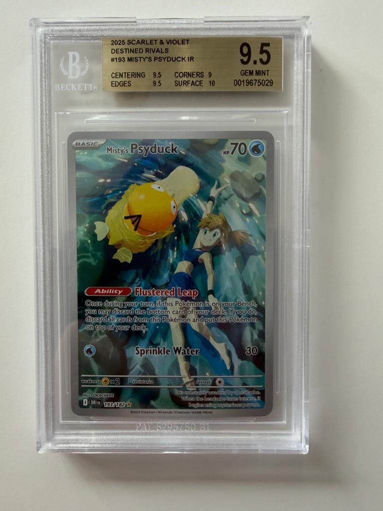 Misty's Psyduck DRI #193 BGS 9.5 Gold Label Gem Mint, Ophalen of Verzenden, Zo goed als nieuw, Losse kaart