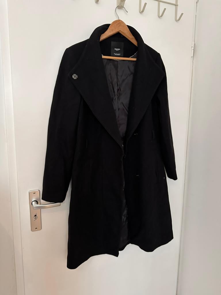 Mango Jas zwart, Kleding | Dames, Jassen | Winter, Ophalen of Verzenden, Zo goed als nieuw, Zwart