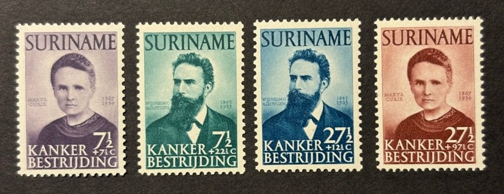 SURINAME Curie en Röntgen NVPH 280-283 postfris, Postzegels en Munten, Verzenden, Postfris