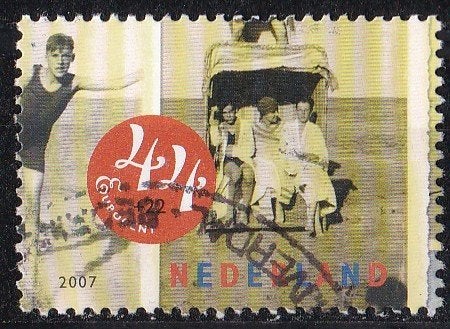 Strandpret van toen - Strandstoel - gebruikt – NVPH 2498b, Ophalen of Verzenden, Na 1940, Gestempeld
