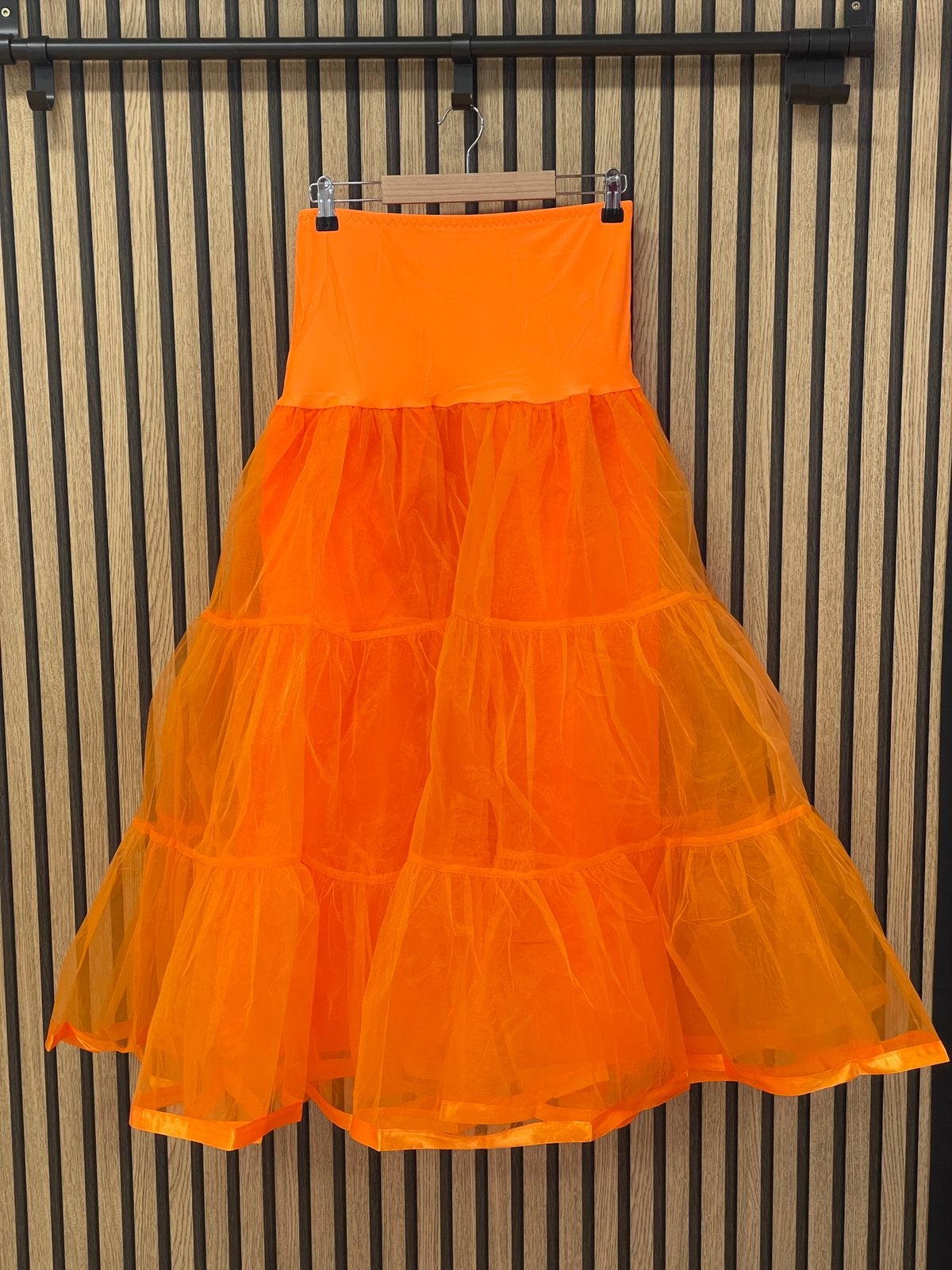 Lange oranje petticoat - maat XL (42), Maat 42/44 (L), Nieuw, Oranje, Ophalen of Verzenden