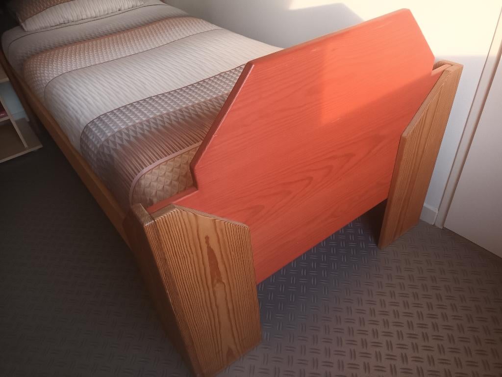 1 persoons bed, Ophalen, 85 tot 100 cm, Gebruikt, Matras