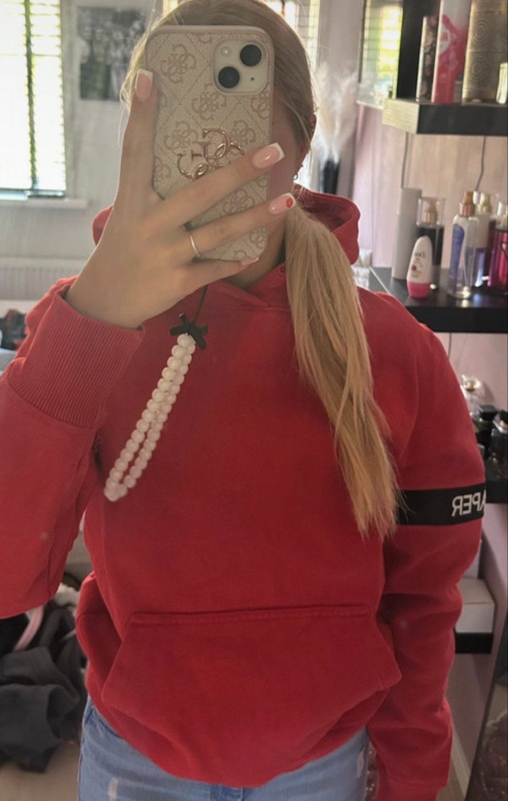 Daily Paper hoodie rood, Ophalen of Verzenden, Zo goed als nieuw, Maat 34 (XS) of kleiner, Rood