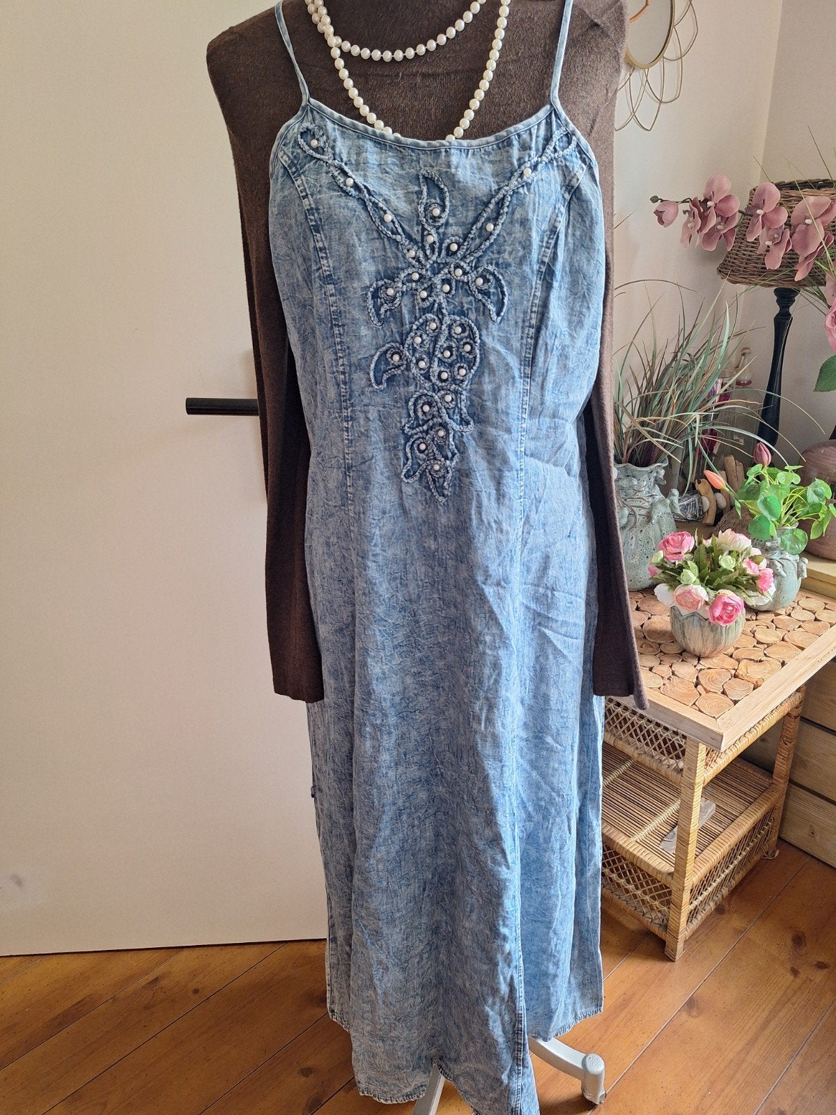 Spijkerjurk jurk l xl m, Kleding | Dames, Jurken, Blauw, Maat 46/48 (XL) of groter, Ophalen of Verzenden, Zo goed als nieuw