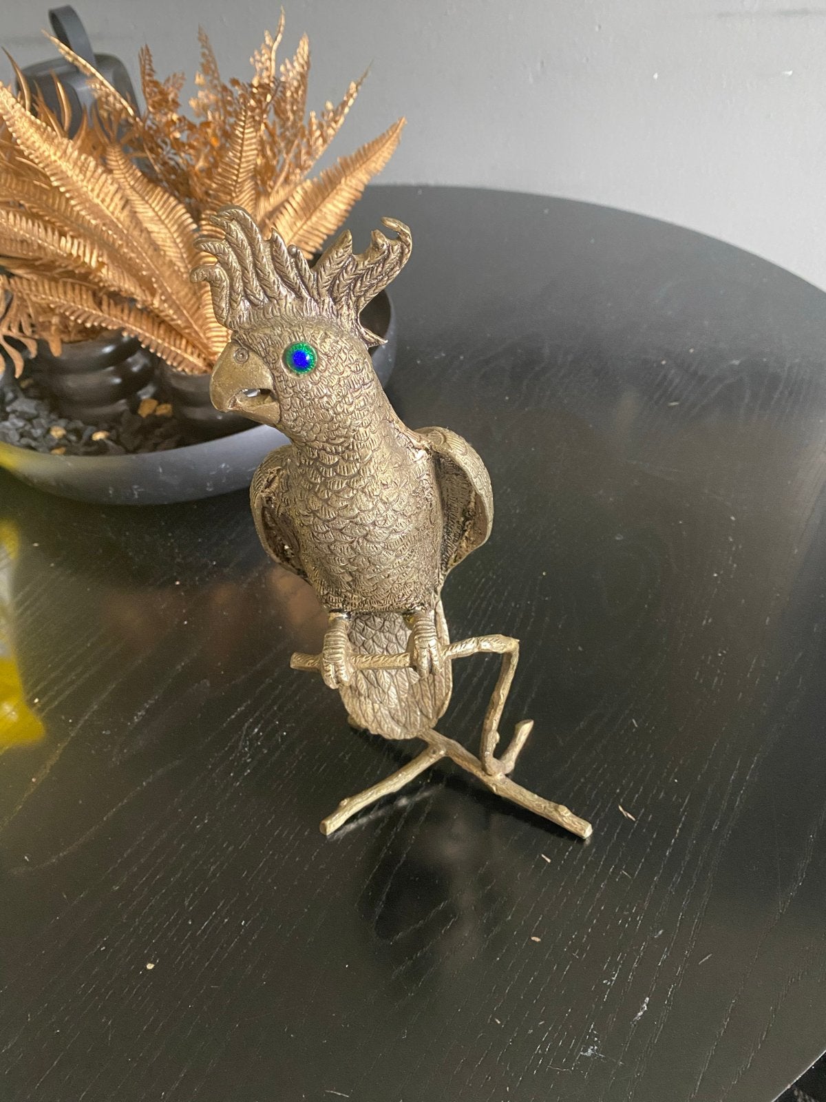 Zware zilverkleurige papegaai decoratiebeeld, Ophalen of Verzenden