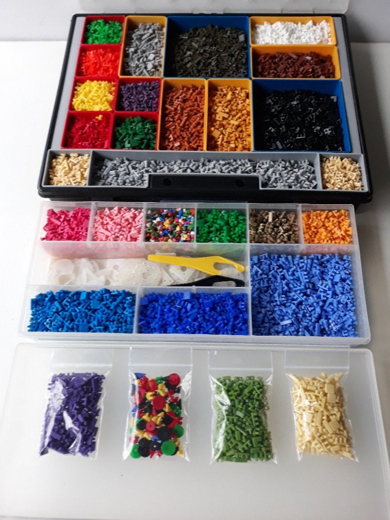 Veel kleuren ministeck met platen, voorbeelden en extra's  C, Ophalen of Verzenden, Gebruikt, Losse ministeck of Strip