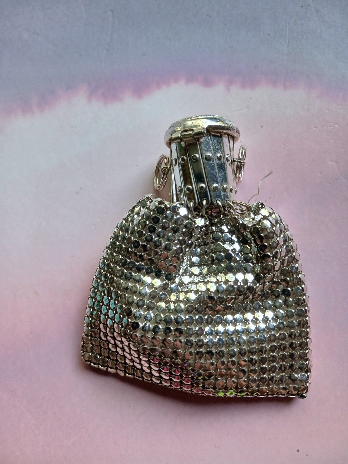 Antieke Art Deco zilveren Mesh Portemonnee - Beggar', Antiek en Kunst, Ophalen of Verzenden, Overige merken