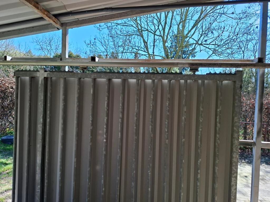 Schuifpoort Heras, hek, Tuin en Terras, Ophalen of Verzenden, 200 cm of meer, Schuifpoort, 150 tot 200 cm