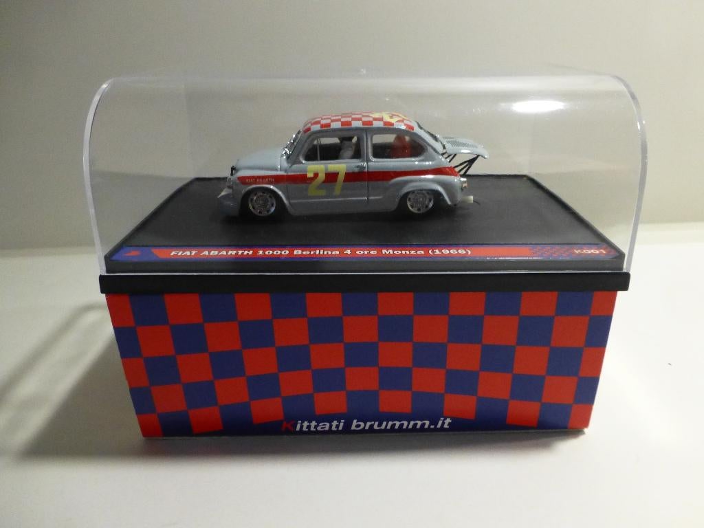 Brumm Fiat Abarth 1000 Berlina 4 ore Monza 1966, Ophalen of Verzenden, Zo goed als nieuw, Auto, Overige merken
