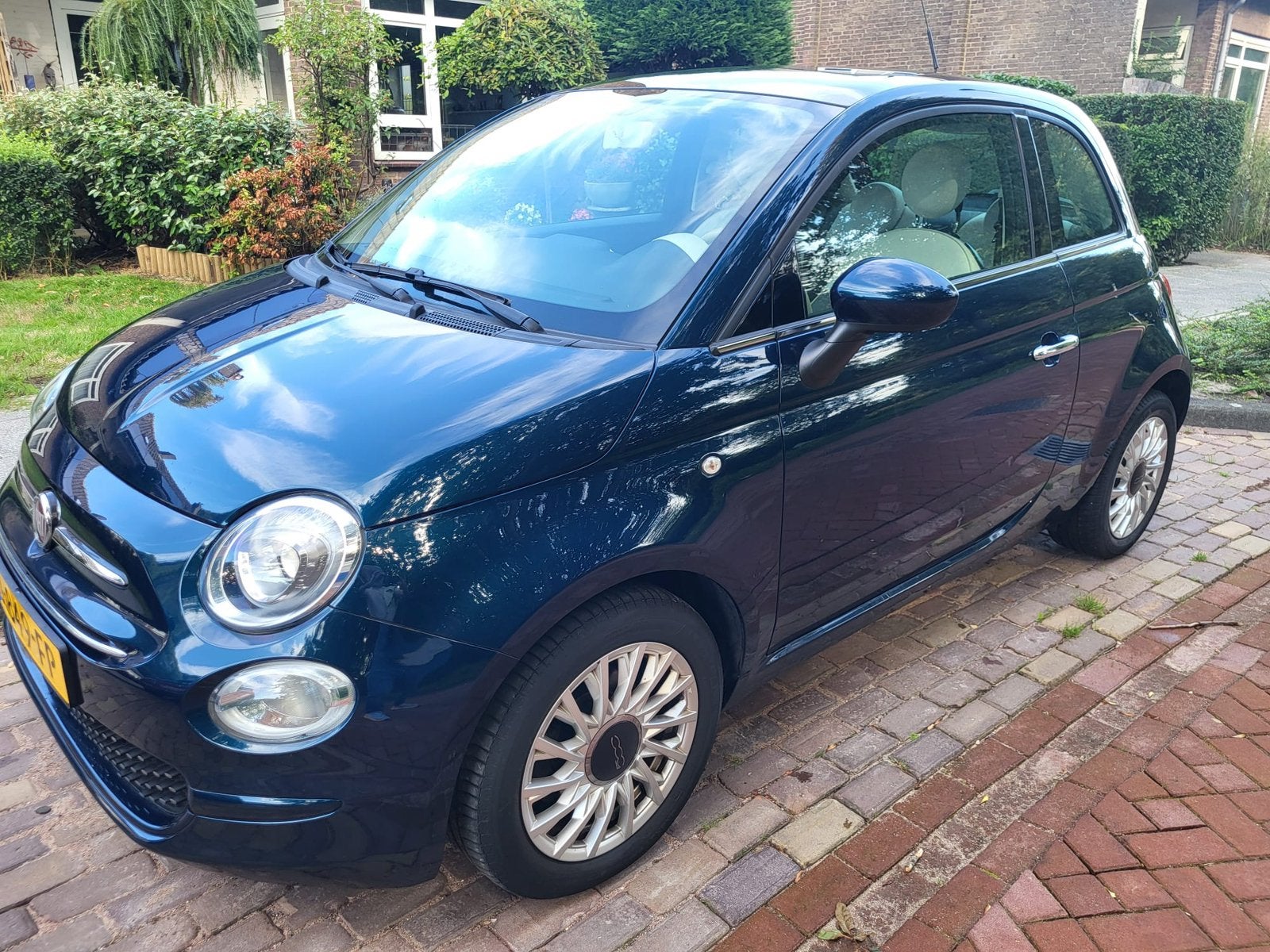 Fiat 500 1.2 69pk 2019 Blauw, Voorwielaandrijving, 1242 cc, 4 cilinders, Handgeschakeld