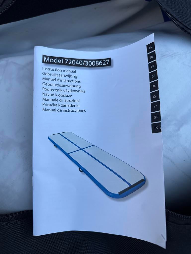 Airtrack mat met draagtas - Model 72040/3008627, Ophalen of Verzenden, Zo goed als nieuw, Blauw, Materiaal