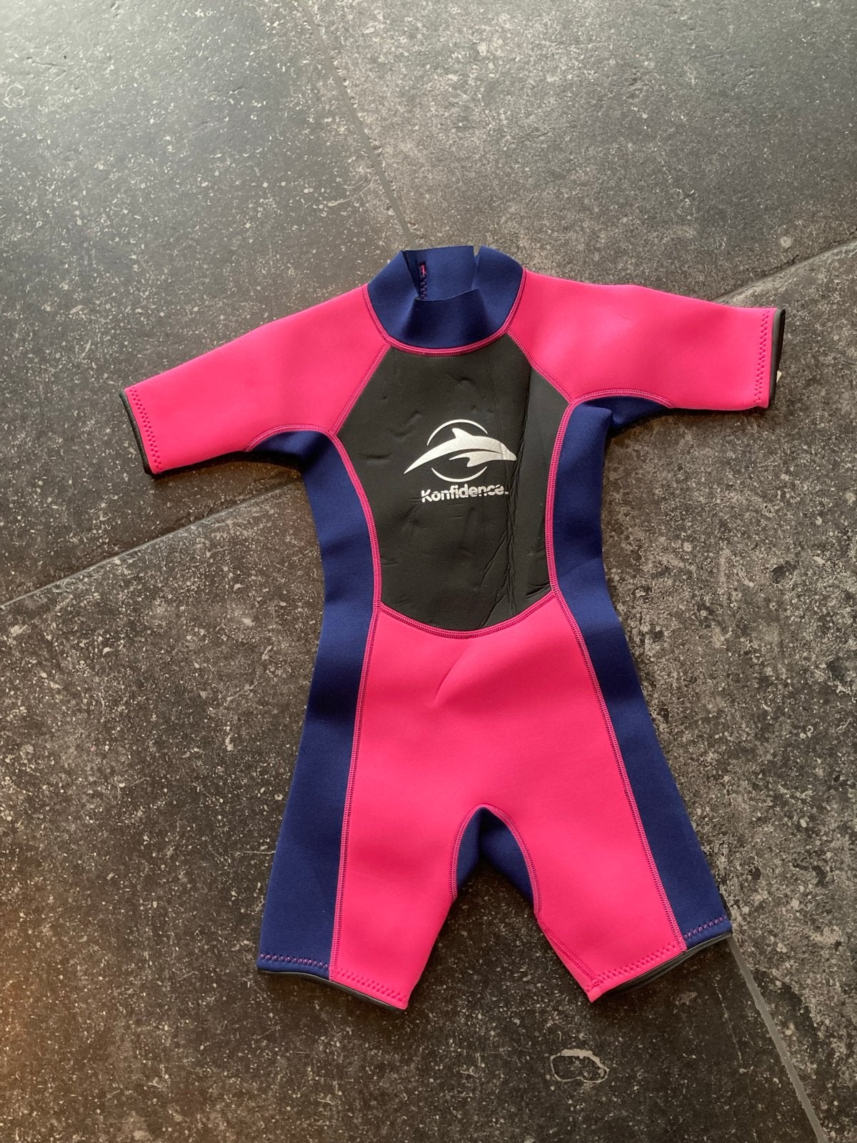 Konfidence Shortie Wetsuit nieuw- Roze/Blauw - Maat 7-8 jaar, Jongetje of Meisje, Overige maten, Ophalen of Verzenden, Zo goed als nieuw
