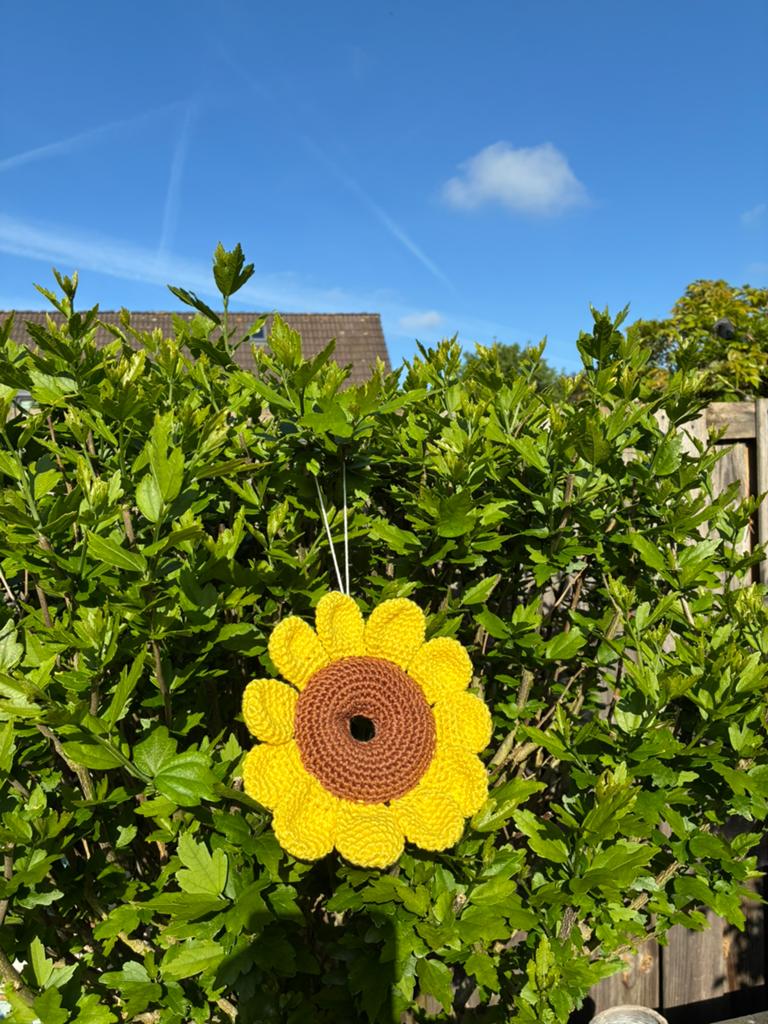 Gehaakte zonnebloem, Hobby en Vrije tijd, Breien en Haken, Ophalen of Verzenden