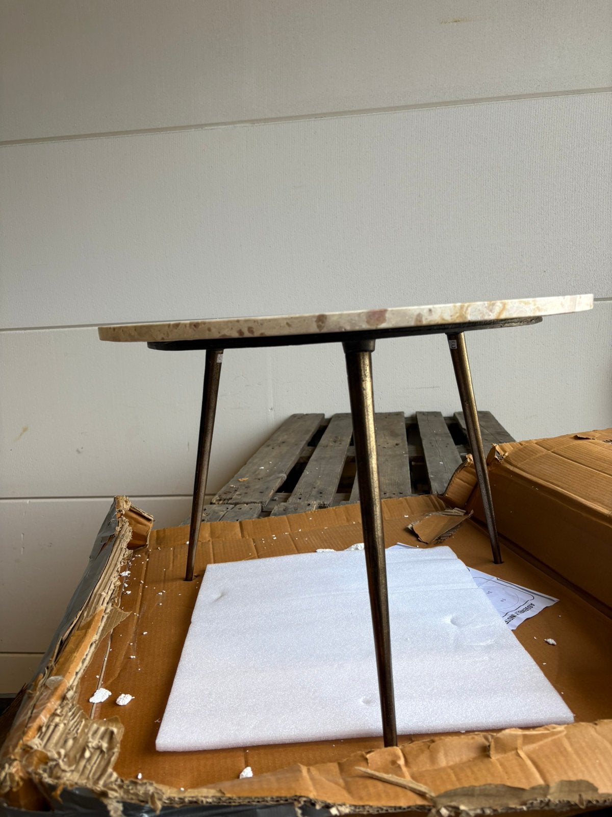Light & Living - Bijzettafel ZECA - Ø59x41cm - Grijs, Zo goed als nieuw, Oostpolderweg 2, Grijs, Hoyz