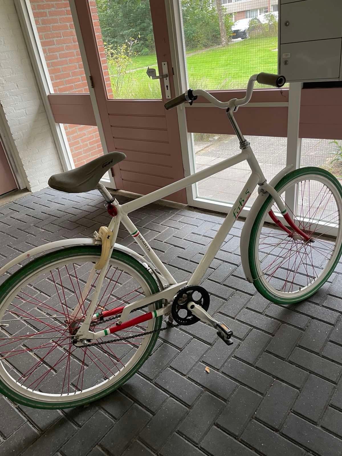 Sparta fiets met opvallende kleuren, Ophalen, Terugtraprem, Sparta, 53 tot 56 cm