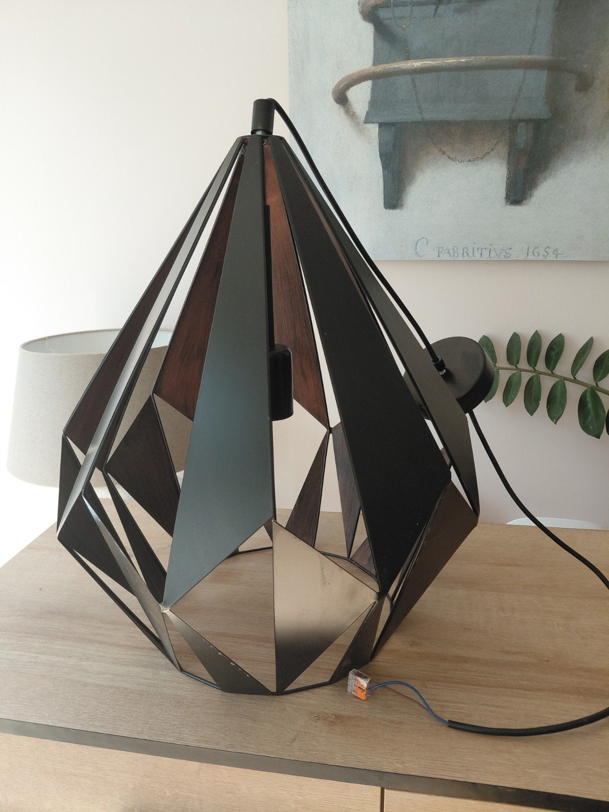 EGLO Carlton 1 hanglamp, E27, Ø 38,5 cm, zo goed als nieuw, Huis en Inrichting, Ophalen, Zo goed als nieuw, Metaal, E27 (groot)