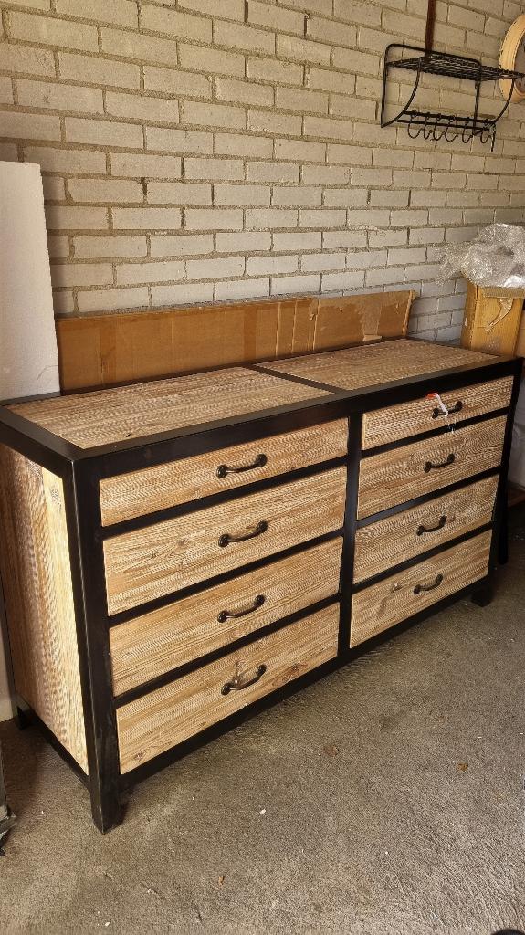 Nieuw PTMD ladekast / dressoir met 8 lades, 5 laden of meer, 150 tot 200 cm, Nieuw, Minder dan 100 cm