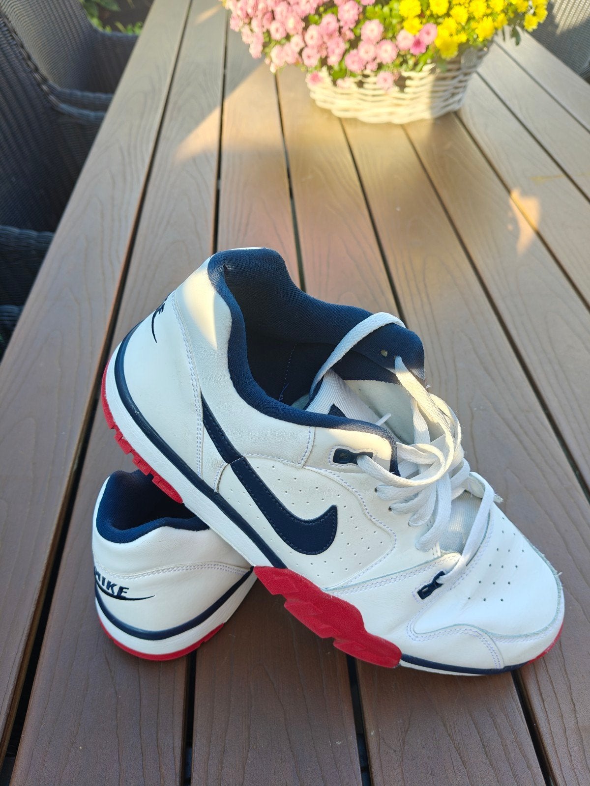 Nike sneakers wit/rood/blauw - Maat 47, Wit, Nike, Ophalen of Verzenden, Sneakers of Gympen