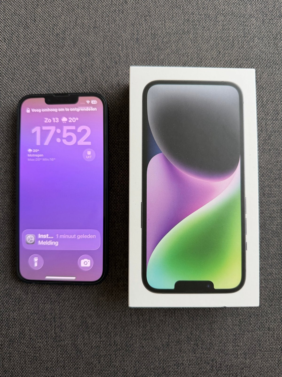 iPhone 14 128GB Zwart - Zo goed als nieuw met lader, 128 GB, Zwart, Ophalen of Verzenden, Zo goed als nieuw