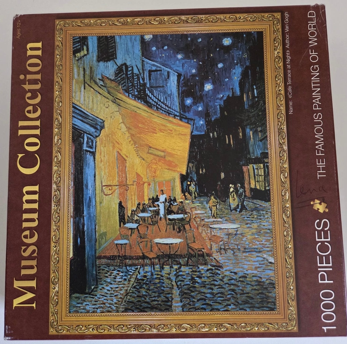 Van Gogh Puzzel Collectie: Caféterras, Amandelbloesem, Zonne, Ophalen of Verzenden, 500 t/m 1500 stukjes, Zo goed als nieuw, Legpuzzel