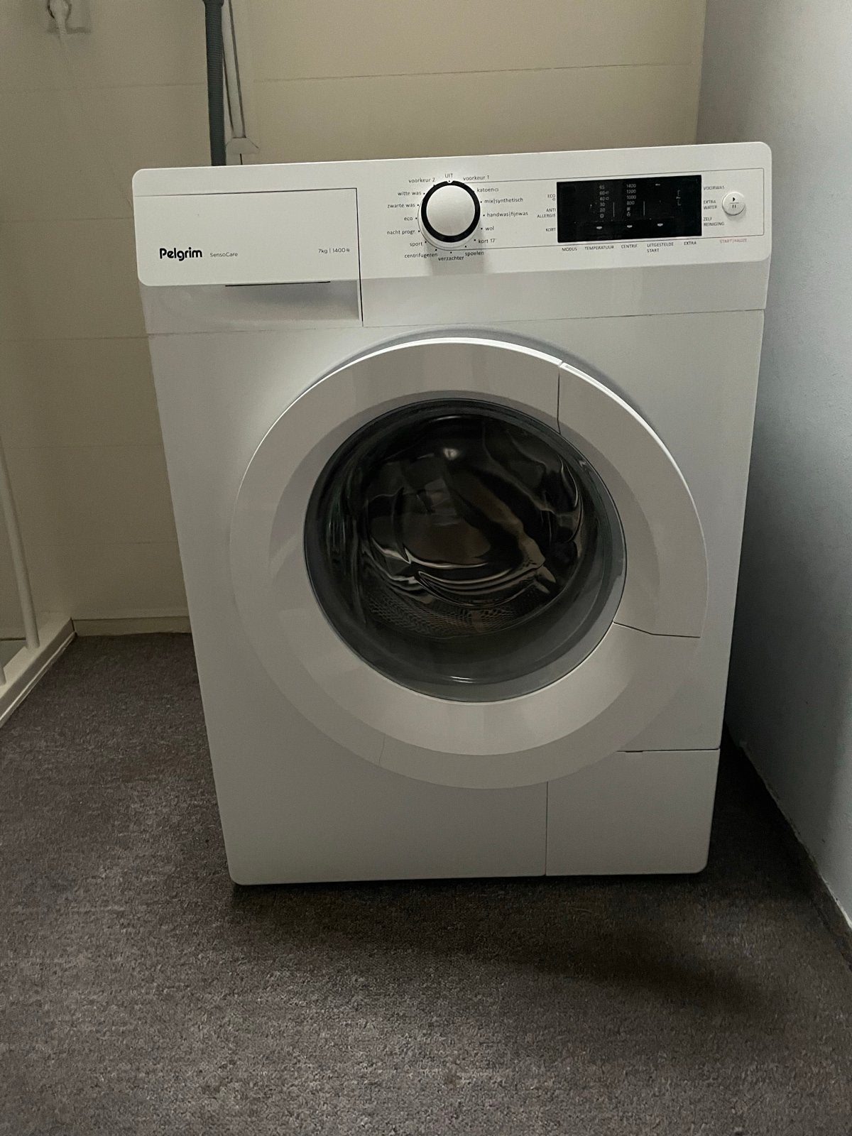 Pelgrim 7 kg 1400 toeren, Witgoed en Apparatuur, Wasmachines, 6 tot 8 kg, Ophalen, 1200 tot 1600 toeren, 85 tot 90 cm