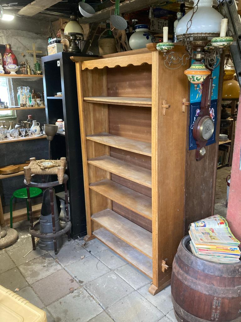 Vintage Eikenhouten Boekenkast - Demontabel, Antiek en Kunst, Ophalen