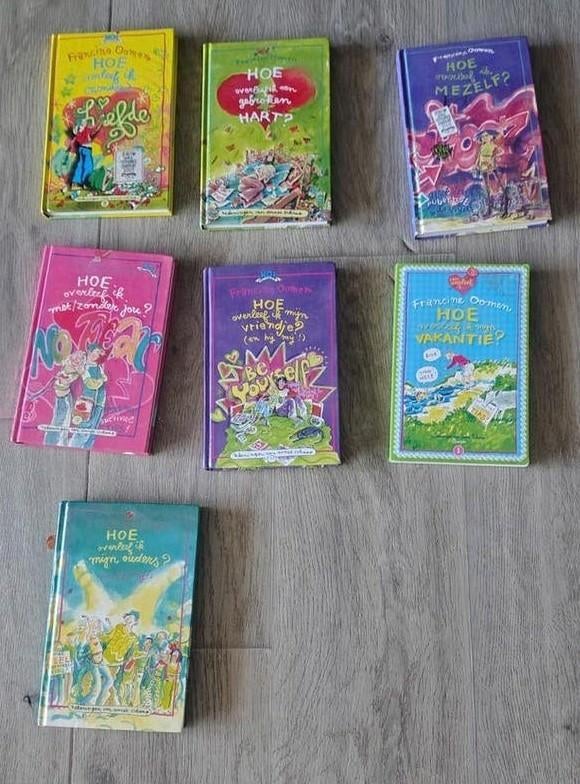 7x Hoe overleef ik boeken van Francine Oomen, Boeken, Ophalen of Verzenden, Zo goed als nieuw