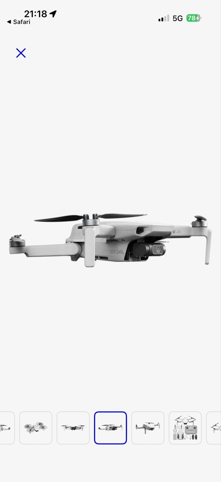 DJI Mini 4K Drone met 3-assige gimbal en 10km bereik, Audio, Tv en Foto, Drones, Ophalen, 30 tot 45 minuten, Cameradrone, Zo goed als nieuw