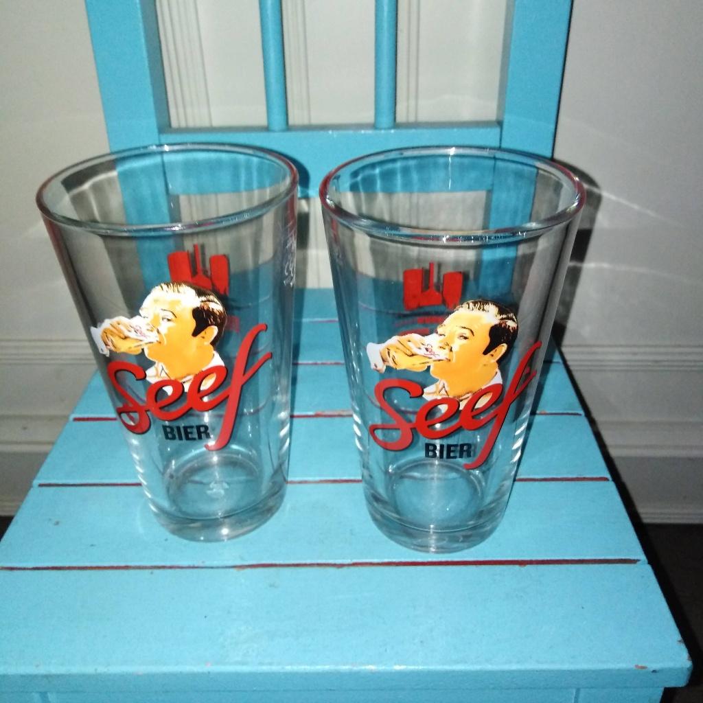Seef Bierglas van de Antwerpse Brouw Compagnie 2 stuks, Ophalen, Zo goed als nieuw, Glas of Glazen, Overige merken