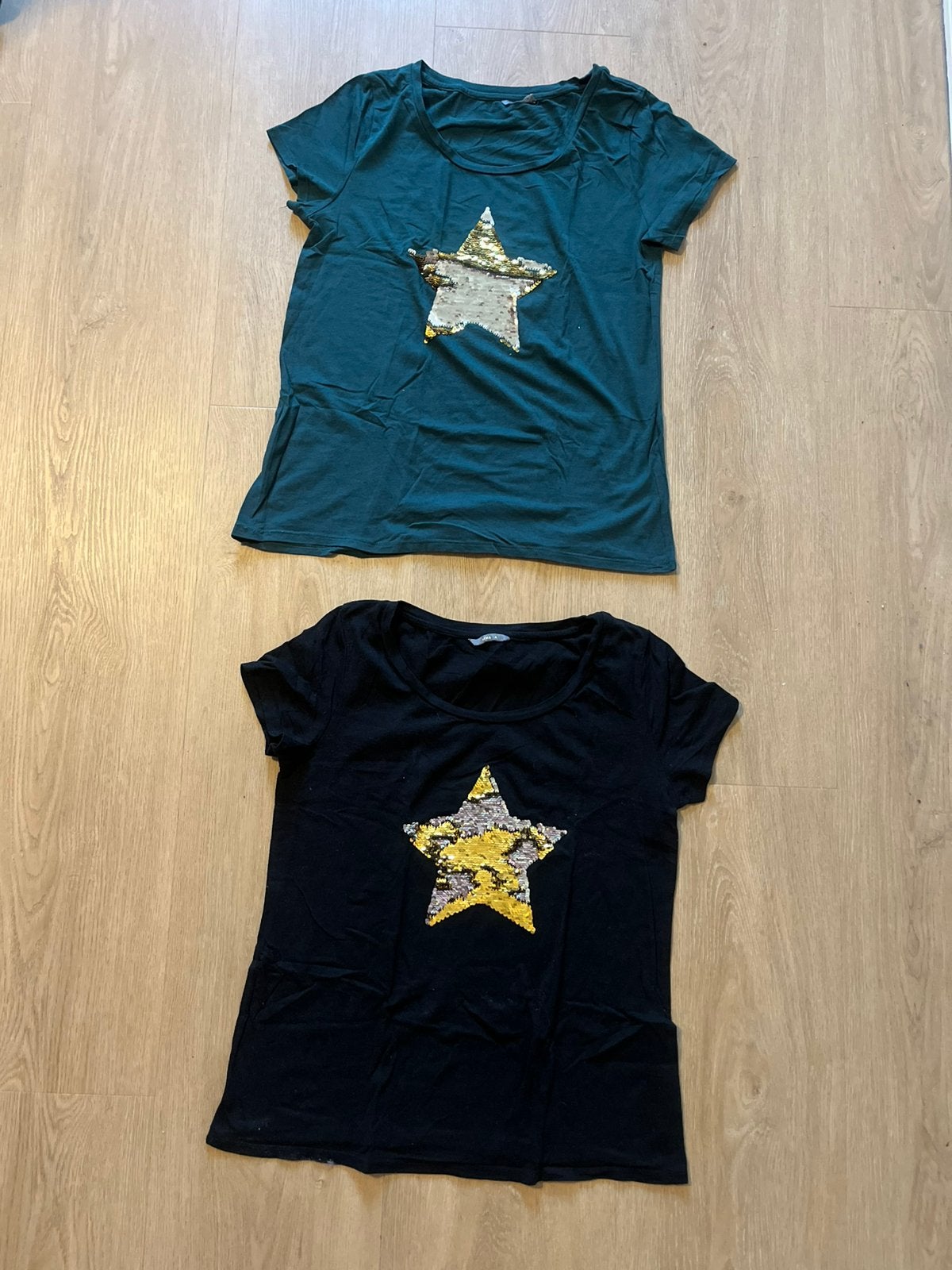 Shirt dames hema maat M groen en zwart, Ophalen of Verzenden, Zo goed als nieuw, Zwart, Korte mouw