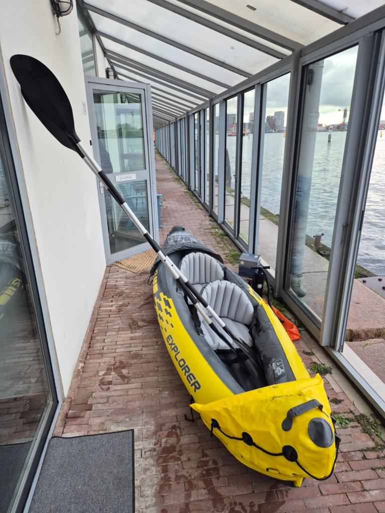 Intex Explorer K2 Kajak Set - 2 Personen, Watersport en Boten, Ophalen, Opblaasbaar, Zo goed als nieuw, 2-persoons