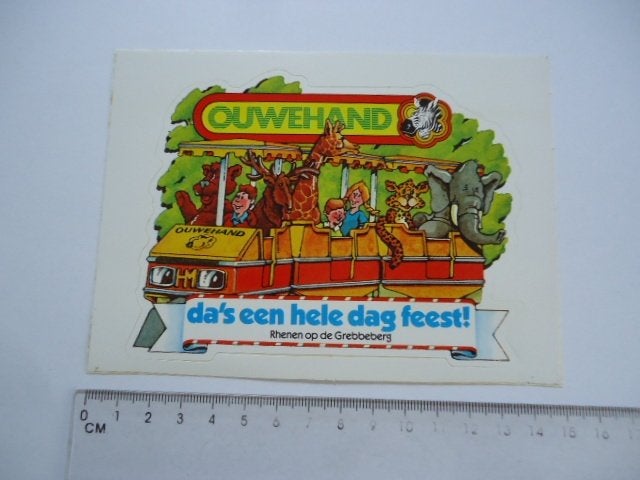 sticker Jaren 70 80 OUWEHAND rhenen pretpark dierenpark zoo, Verzenden, Zo goed als nieuw, Bedrijf of Vereniging