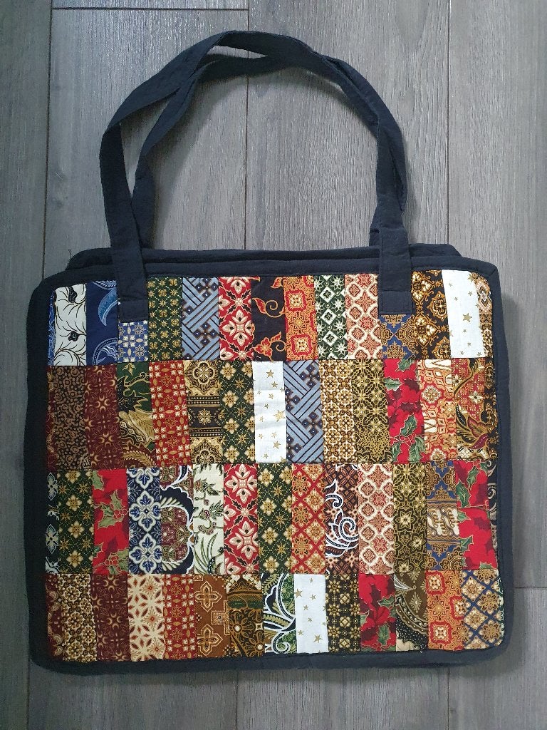 Padded gevoerde patchwork tas, Ophalen of Verzenden, Nieuw, Overige kleuren, Shopper