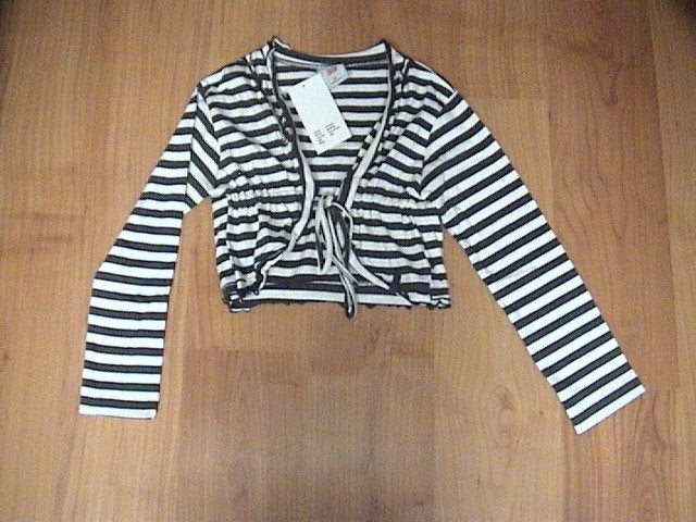 ZIEZOO / ZIE ZOO - NIEUW blauw / wit gestreept vestje bolero, Meisje, Trui of Vest, Nieuw, Ophalen of Verzenden
