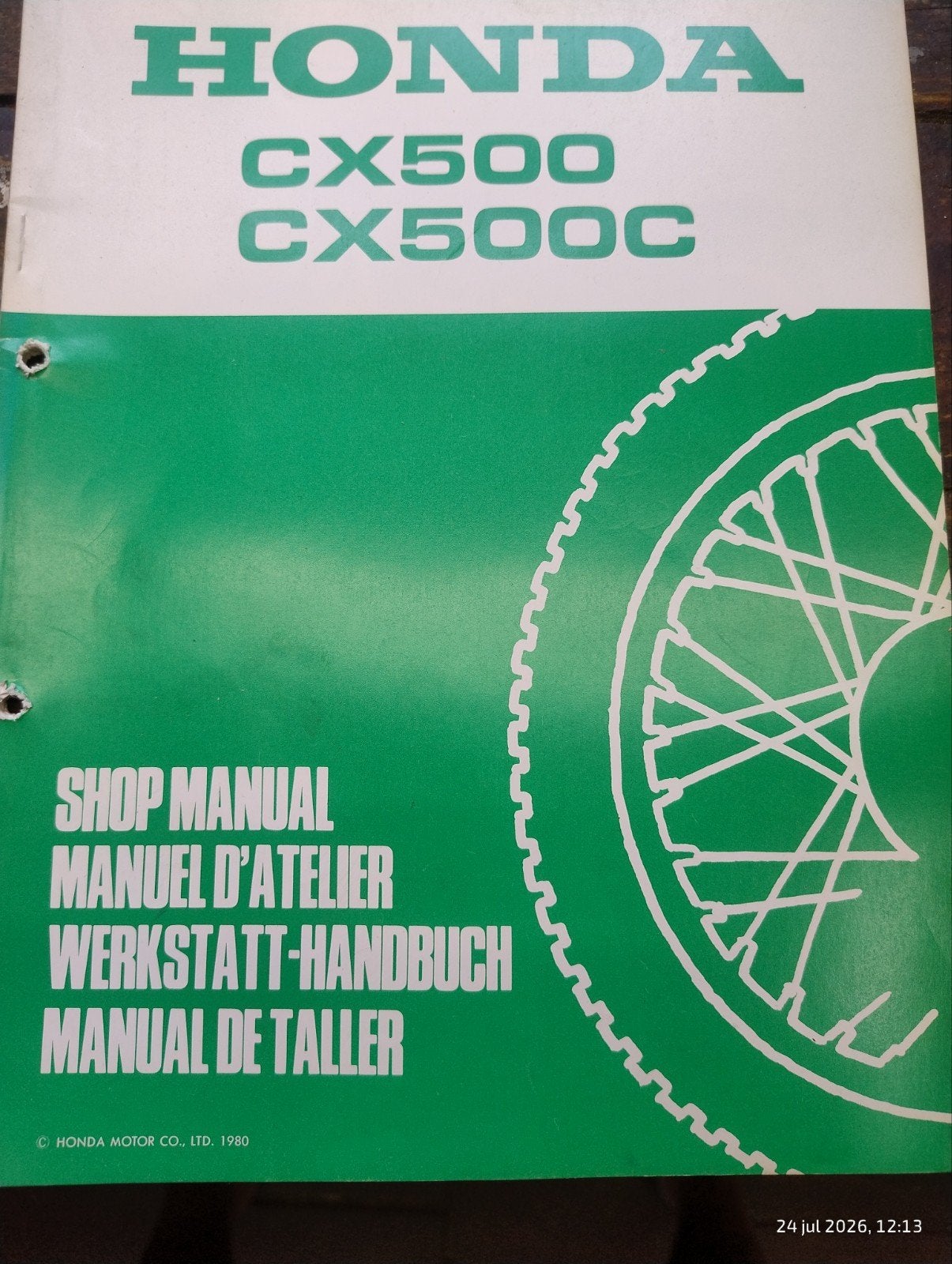 Honda CX500/CX500C Werkplaatshandboek - Origineel, Motoren, Handleidingen en Instructieboekjes, Honda, Verzenden