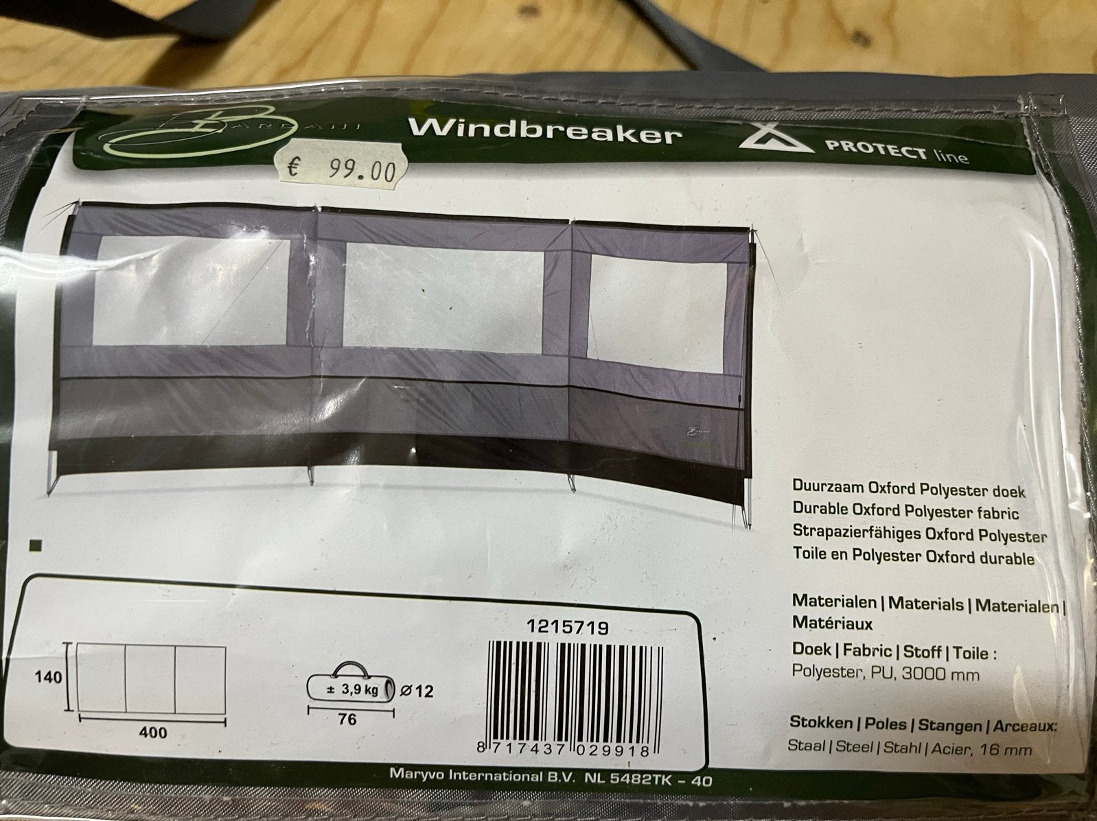 Windscherm 400x140 cm - Oxford Polyester, Ophalen of Verzenden, Nieuw