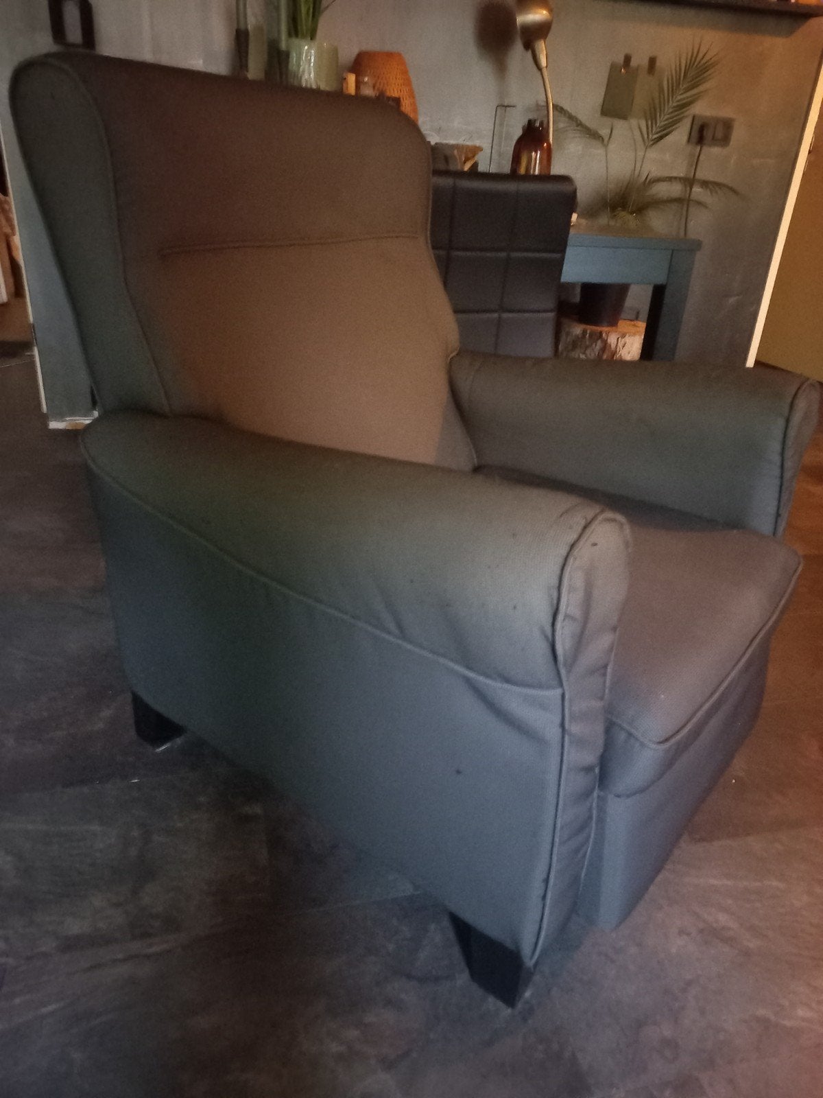 IKEA MUREN Relaxfauteuil, Remmarn lichtgrijs, Huis en Inrichting, Ophalen, Gebruikt, Modern, Comfort, 75 tot 100 cm
