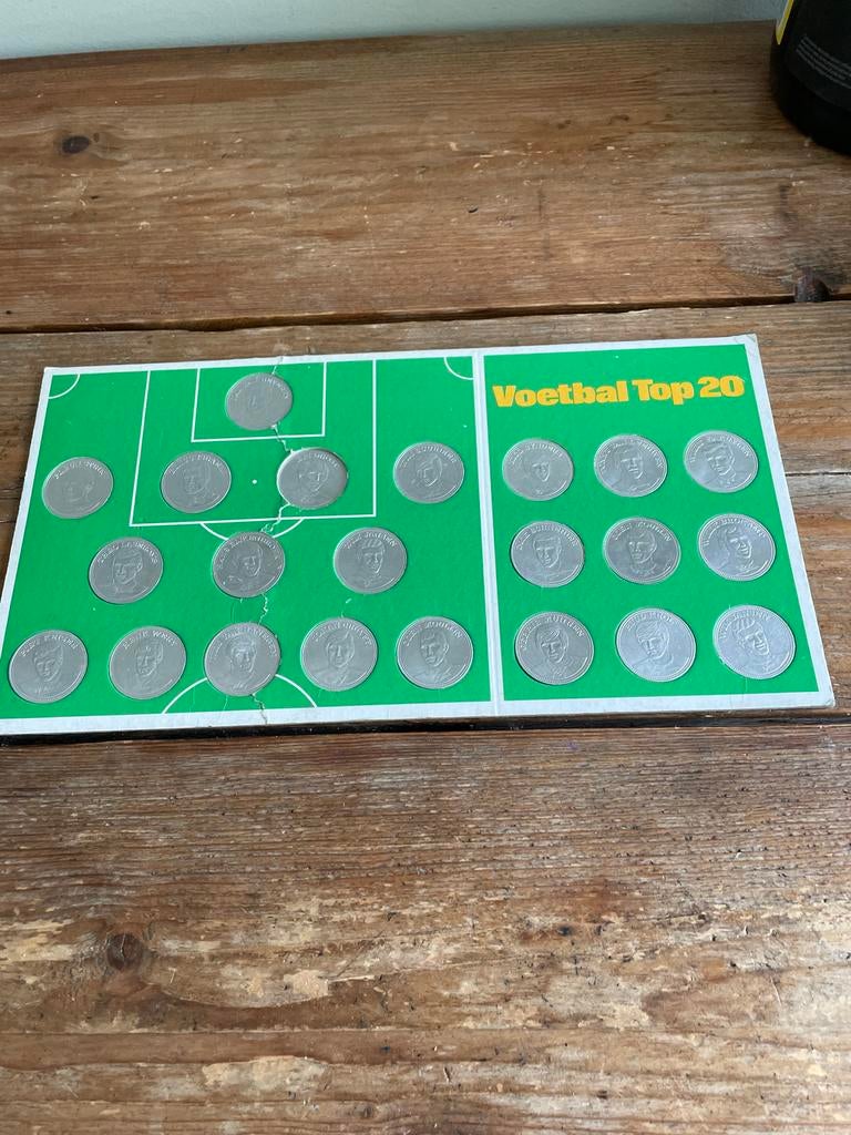 Voetbal Top 20 munten uit 1970, Verzamelen, Ophalen of Verzenden, Gebruikt, Overige sporten, Overige typen