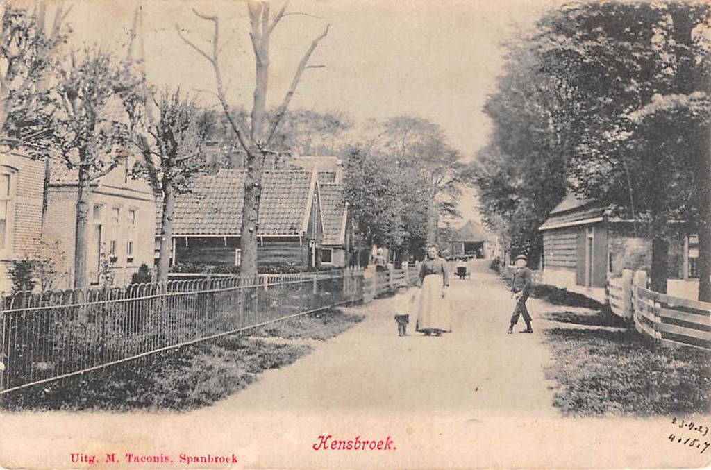 Hensbroek, Dorpsweg Noord-Holland Poststempel 1904, Verzamelen, Ophalen of Verzenden, Voor 1920, Gelopen, Noord-Holland