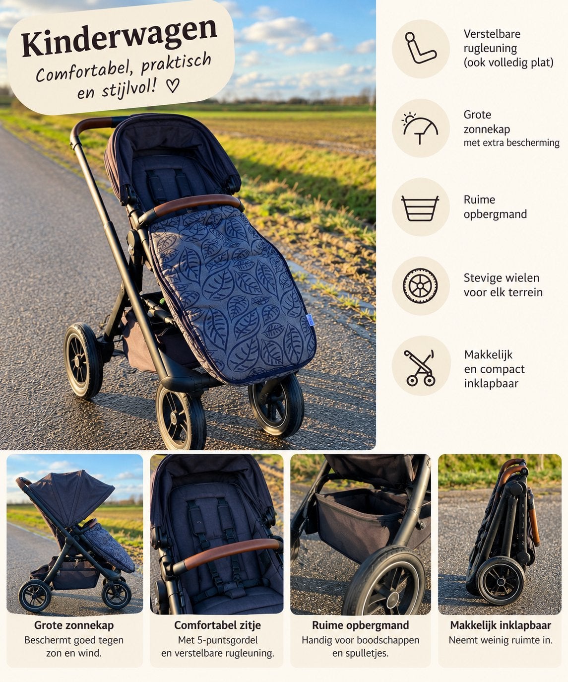Dubatti Kinderwagen - Nette Staat, Gebruikt, Met reiswieg, Ophalen, Kinderwagen